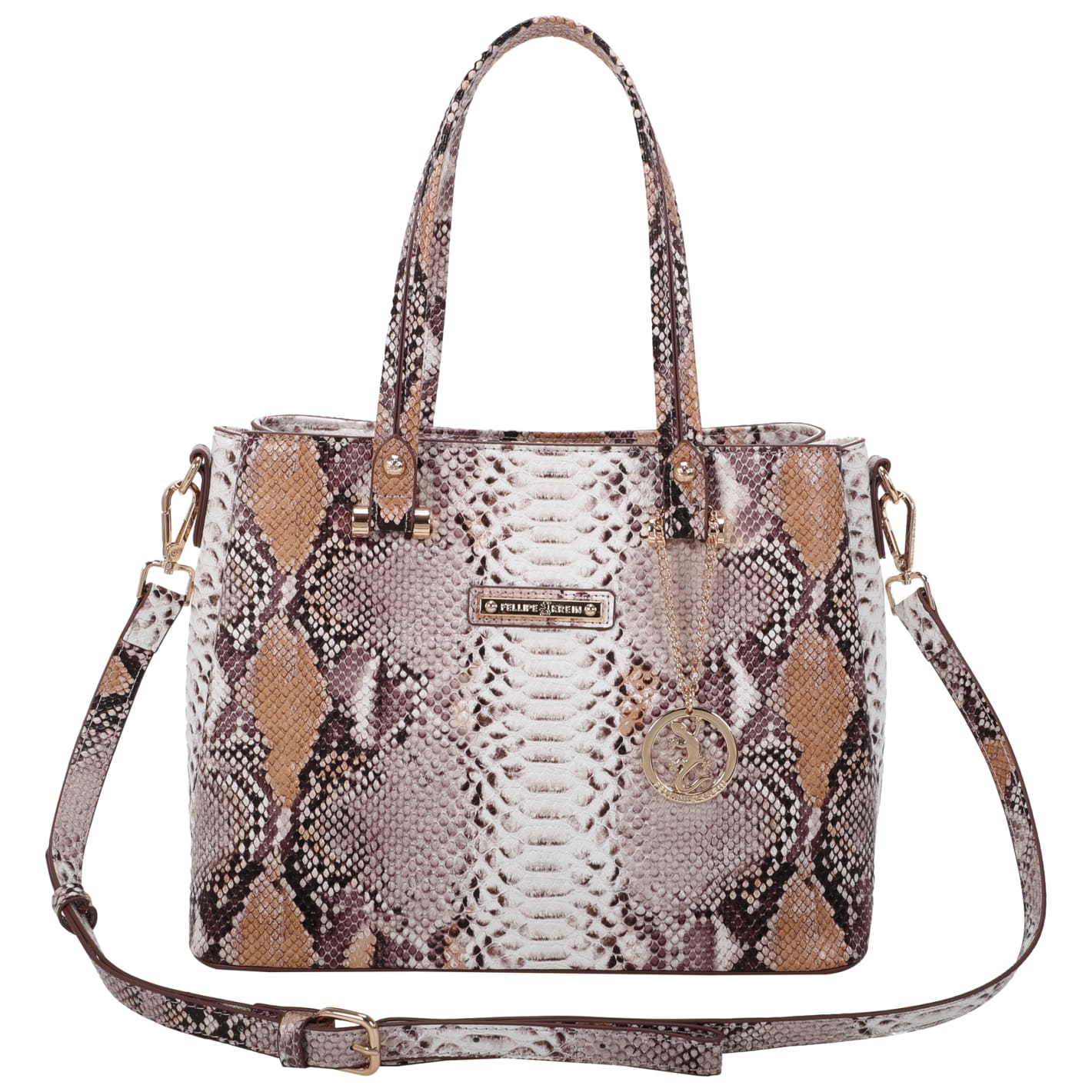 Bolsa de Mão FK601 - Floater Macio Cobra Marrom – Fellipe Krein
